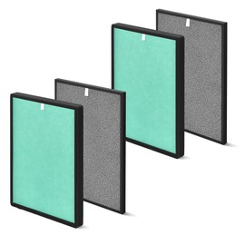 Zouhwaso PH950 Filter Compatible with Turonic PH950 4-in-2 Replacement Filter for Air Pur-ifier, Turonic PH950 Filters with H13 True HEPA, Cotton, Acti-vated Car-bon and Cold Catalyst, Set of 2