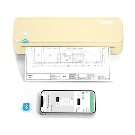 JADENS Portable Printers Wireless for Travel, Support 8.5" X 11" US Letter, Bluetooth Thermal Printer Inkless Mobile Printer for Office Home:_Yellow  Printer