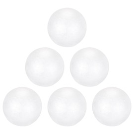 MECCANIXITY White Foam Balls Round 2.8 Inch Model Polystyrene Spheres Craft Balls for Art Craft Household Projects and Party Decoration 10Pcs