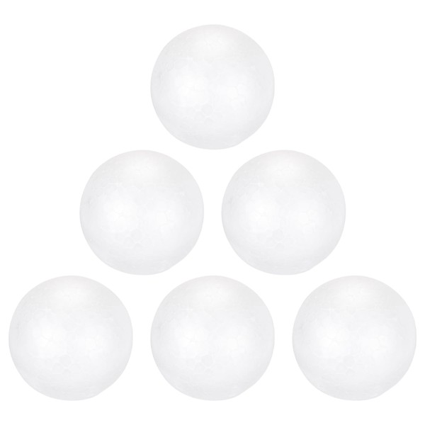 MECCANIXITY White Foam Balls Round 2.8 Inch Model Polystyrene Spheres