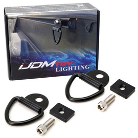 iJDMTOY Set of 2 Truck Bed Rail Tie Down D-Ring Cargo Cleat, Compatible with Toyota Tacoma Tundra