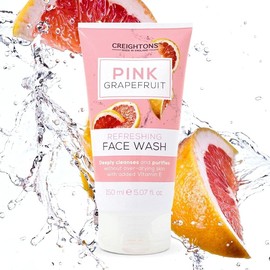 Creightons Pink Grapefruit Refreshing Face Wash (150ml) - Deeply cleanses & purifies without over-drying skin. With added Vitamin E. Dermatologically Tested.