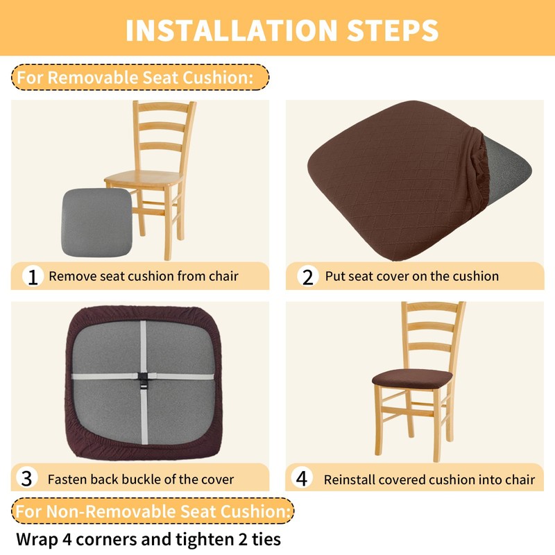Gute Chair Seat Covers, Dining Room Chair Seat Covers with