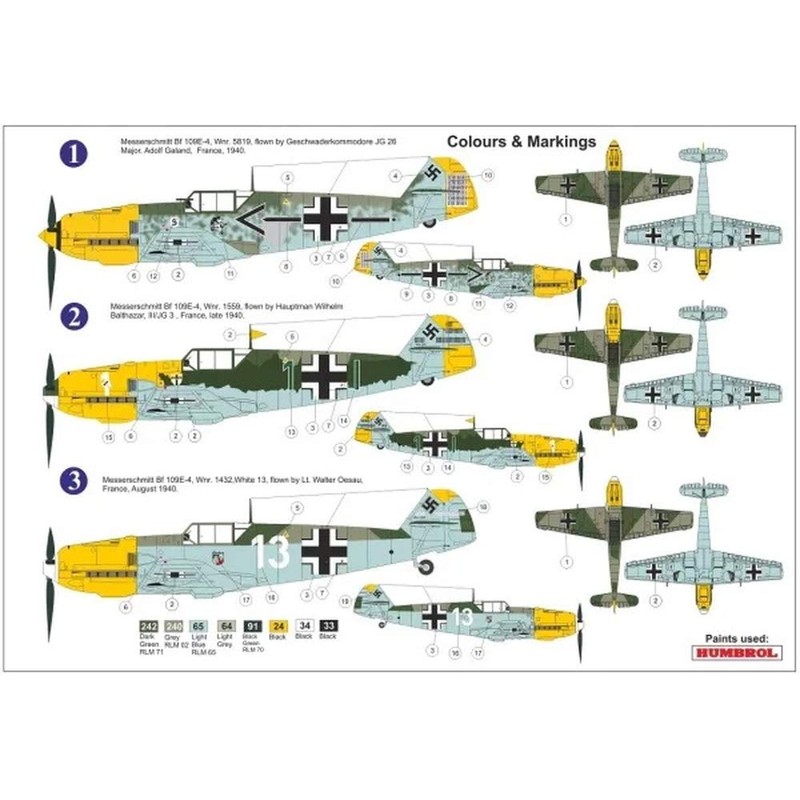 AZ Model AZM7682 1/72 German Air Force Messerschmitt Bf109E-4 Ace