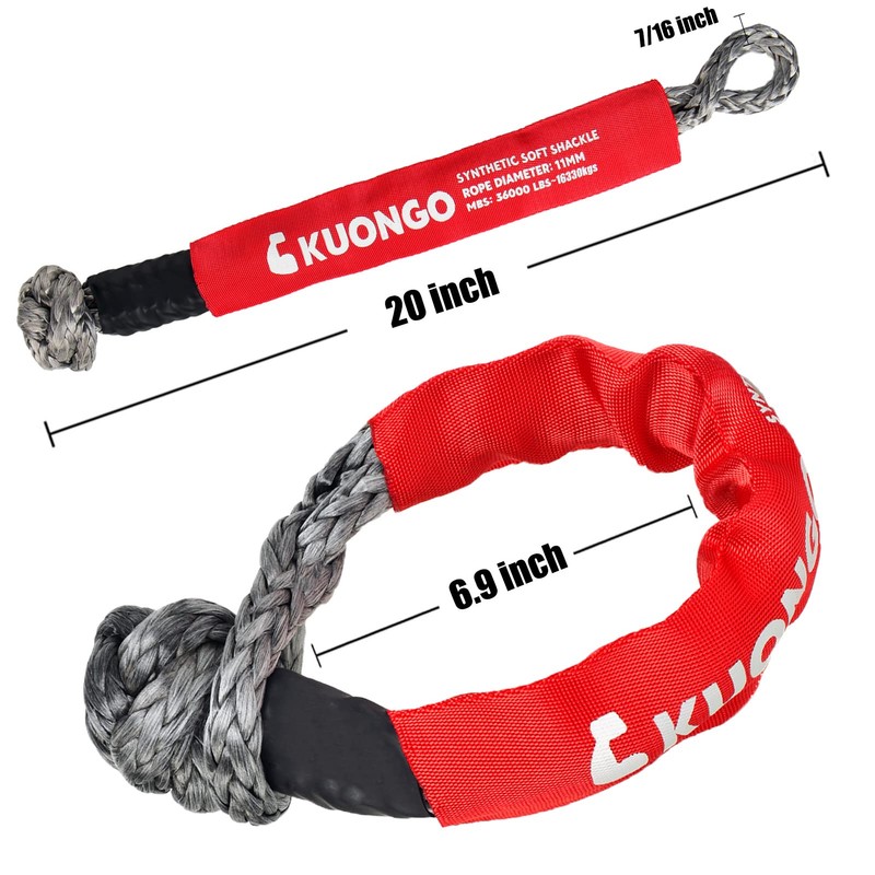 Soft Shackle Recovery 7/16"x20" Snatch Ring, Synthetic Soft Shackle Recovery