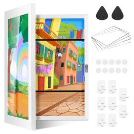 Zenymb 11x14 Kids Art Frame - Changeable White Artwork Frames for Kids’ Drawings, Display & Organize Children’s Art Projects, Easy-Open Kids Artwork Frames for Wall Decor & Storage