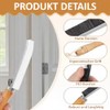 3-piece grout brush set with wooden handle, crevice cleaner with