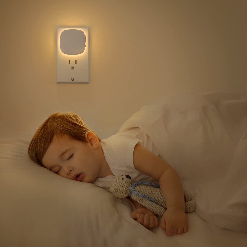AUVON Plug-in LED Backlit Night Light with Motion Sensor &