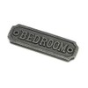 Oakcrafts Cast Iron Bedroom Door Sign - 105mm x 35mm