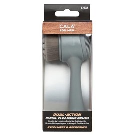 CALA - cepillo de limpieza facial para hombres de doble acción (color gris)