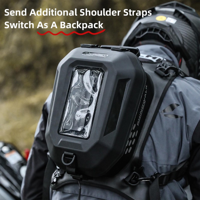 Rhinowalk Motorcycle Tank Bag and Backpack, 5.6 Liter Touchscreen Waterproof