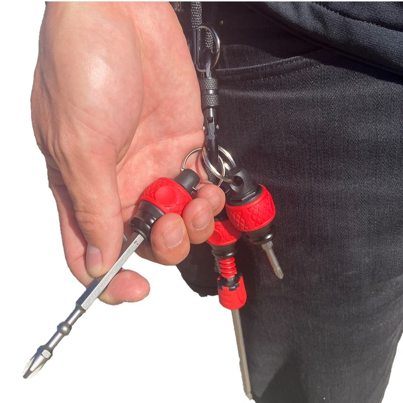 VESSEL Ball Grip Carrying Bit Holder (Red) QB22RU (1)