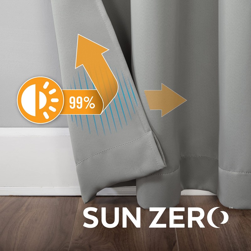 Sun Zero Soho 2-pack 2-pack Energy Efficient Blackout Grommet Curtain