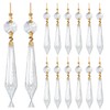 H&D 15pcs Large Clear Crystal Chandelier 60mm Icicle U-Drop Prisms