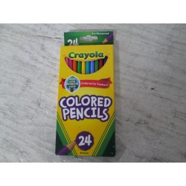 Crayola Colored Pencils 24, Pre-Sharpened, Bright Bold Colors, NEW