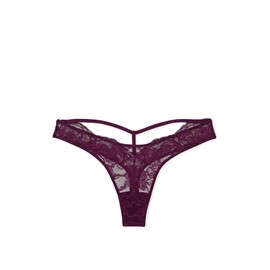 Victoria's Secret Y-Back Shine Strap Thong Panty Color Grape New (US, Alpha, Small, Regular, Regular, Grape Shine)