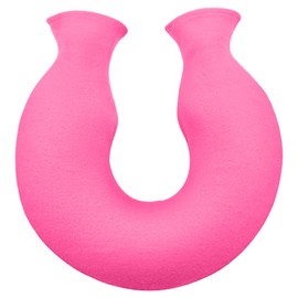 Reusable U-Shaped Hot Water Bottle with Soft Plush Cover – Dual Nozzle Neck Heat Pack for Women Men, Relieves Tension and Fatigue, Ideal for Winter, Bedtime, and Office Use (Pink)