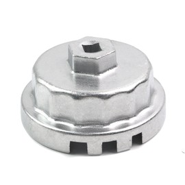 Modengzhe Oil Filter Wrench Cap Automotive Socket Wrench Removal Tool Compatible with Avalon RAV4 4Runner ES350 LX570 RX350 IS350 RC300 2.5L-5.7L if Applicable (14 Flutes 4 Slots)