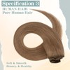 S-noilite Clip-In Real Hair Extensions, Dark Blonde, Remy Human Hair,