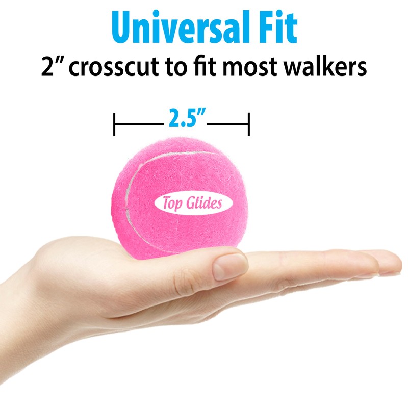 Top Glides Precut Walker Tennis Ball Glides (Pink)