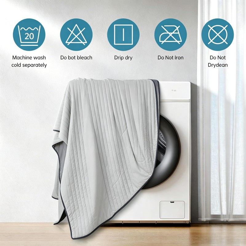 Cooling Blankets for Hot Sleepers,Q-Max 0.42 Soft Breathable Cooling Comforter,Cooling