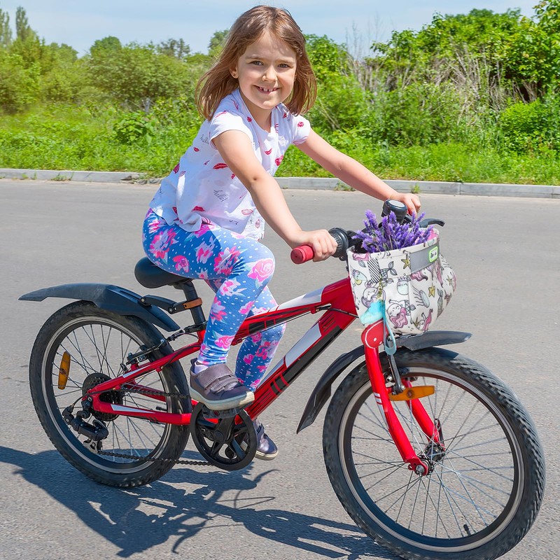 RAYMACE Cesta de bicicleta para niños, cesta de bicicleta para