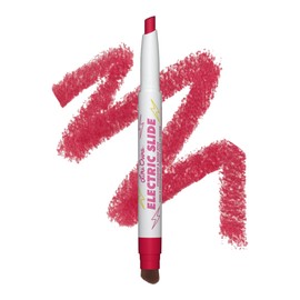 Lime Crime Electric Slide Eyeshadow & Brush Stick, RAD (Matte Red) - Lightweight 2-in-1 Eyeshadow Smudge Stick with Angled Brush for Long Lasting Bold Color - Vegan