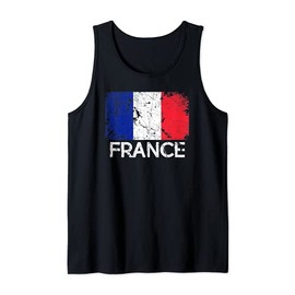 French Flag Design | Vintage Made In France Gift Tank Top