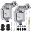 2 pieces outdoor socket, waterproof, IP66 outdoor socket, outdoor socket,
