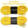 DANHUA Flat Cotton Shoelaces for Sneakers: 2 Pair 31Inch Yellow