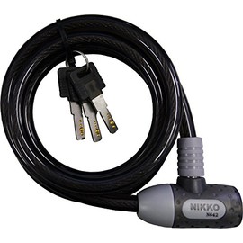 Nikko N642W-1500 Bicycle Key Wire Lock Black