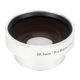 0.45X Camera Wide Angle Lens, Optical Glass, High Transmittance, Macro Lens, Aluminium Alloy for 30.5mm Camera Lenses