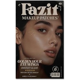 Fazit - Parches de maquillaje - Alas de ojos de la hora dorada de Halloween, parches de maquillaje brillantes - Bonitos accesorios de maquillaje con purpurina para mujer, purpurina cosmética para la