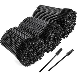 Btyms 500 Piezas De Varitas De Rímel Desechables, Cepillos Para Pestañas, Cepillos Para Cejas, Aplicadores, Carretes De Pestañas Para Extensiones De Pestañas, Color Negro 500 Unidades (Paquete De 1