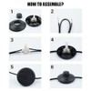 CORTHULin Round Foot Switch Black Lamp Foot Push Switch Standard