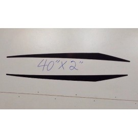 CROSSROADS RV 2012 HAMPTON DECALS 40"X2" SMALL BLACK SIDE STRIPES CAMPER TRAILER
