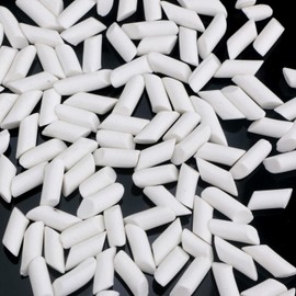 4lb Rock Tumbling Ceramic Filler Medi Rock Tumbling Ceramic Filler Media Non- Abrasive Ceramic Pellets for All Type Tumblers 3/16" X 3/8"