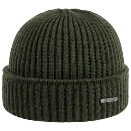 Stetson Parkman Knitted Ribbed Beanie Hat - Fold Over Beanie -