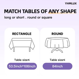 Disposable Table Cloth - 12 Pack, 54 x 108 Inch Table Cloths for Parties, Light purple Plastic Table Cover, Decorative tablecloths suitable for rectangular tables,Leakproof&Sturdy, Purple tablecloth