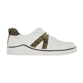 MIA Womens Alta Cheetah Print Lace Up Sneakers Shoes Casual - White - Size 6.5 B