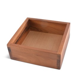 Arthur Court Wood Napkin Box Holder Cocktail Size | Perfect for Small Paper Bar Square Napkins 6 inch Square 2 inch Tall