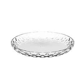 Leonardo 066339 Plate, Transparent, Plain, Glass, Round, 18 cm