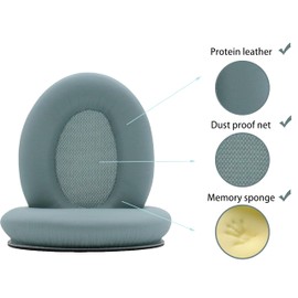 Replacement Ear Pads Compatible with Srhythm Version NC25 Earphones /NC35 Headphones, Akkiv Replacement Ear Pads Made of Protein Leather and Memory Foam (Mint Green)