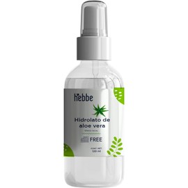 HEBBE - Hidrolato de Aloe 125 ml Humectante, Refrescante y Reparador Solar Disminuye Ojeras, Alivia Ojos Cansados y Combate Daños Solares pH Ideal para la Piel Contenido de 125 ml