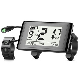 Nicear E-bike Display C961 for BBS01B BBS02B BBS HD Mid-Motor Bike Computer with 0-9 PAS UART Protocol 5-Pin Female Connector 2.7 Inch LCD Screen