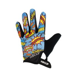 Handup Youth Full Finger Lightweight Anti-Slip Mountain Bike MTB Bicycle Enduro Downhill XC Cycling Motocross Unisex Gloves 50+ UFP Sun Protection (Comic Bubbles, Youth Small)