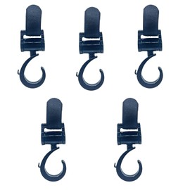 LIGHUFEIC 5 Pcs Walker Hook Hanging - Versatile 360° Rotation Baby Stroller Hooks for Hanging Diaper Bags Walker Rollator Crutches Wheelchair Diaper Bags, Purses, and Shopping on Wheelchair and Bike