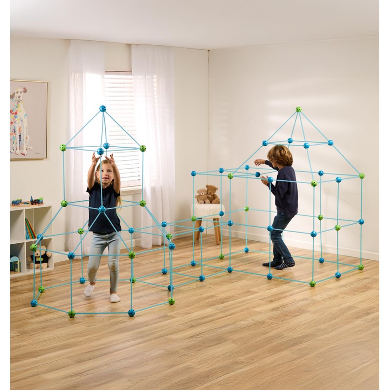 FUNbelievable! 132 Piece Fort Building Kit - Indoor Play Engineering