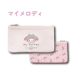 Hatayama Shoji Sanrio Characters 64202690 Flat Pouch, Chiru Time My Melody H 4.3 x W 8.1 x D 0.8 inches (11 x 20.5 x 2 cm)