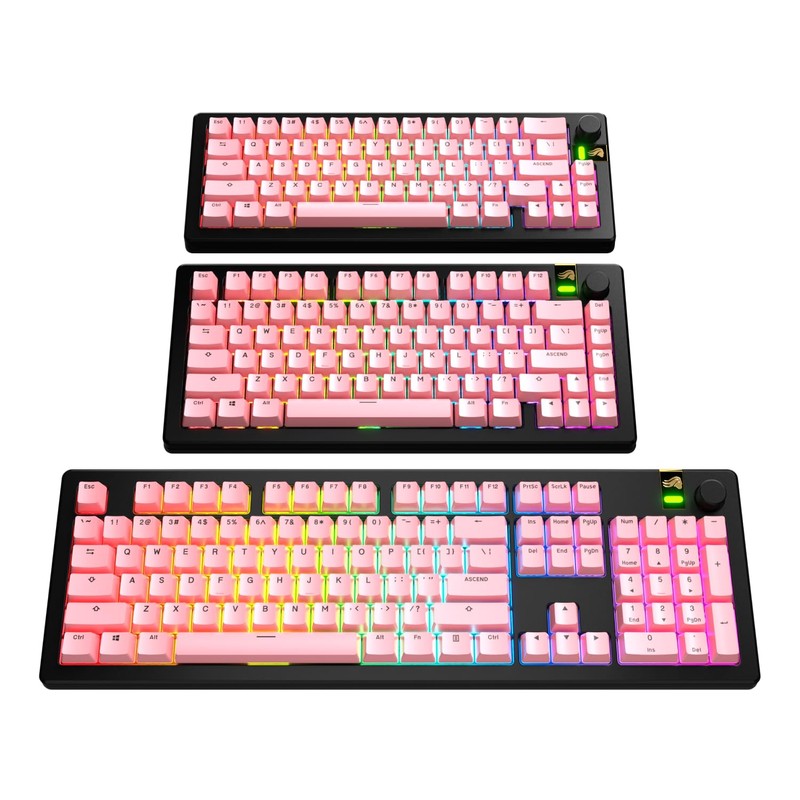Glorious Gaming - GPBT Basics (PBT Keycaps), Potion Pink, No